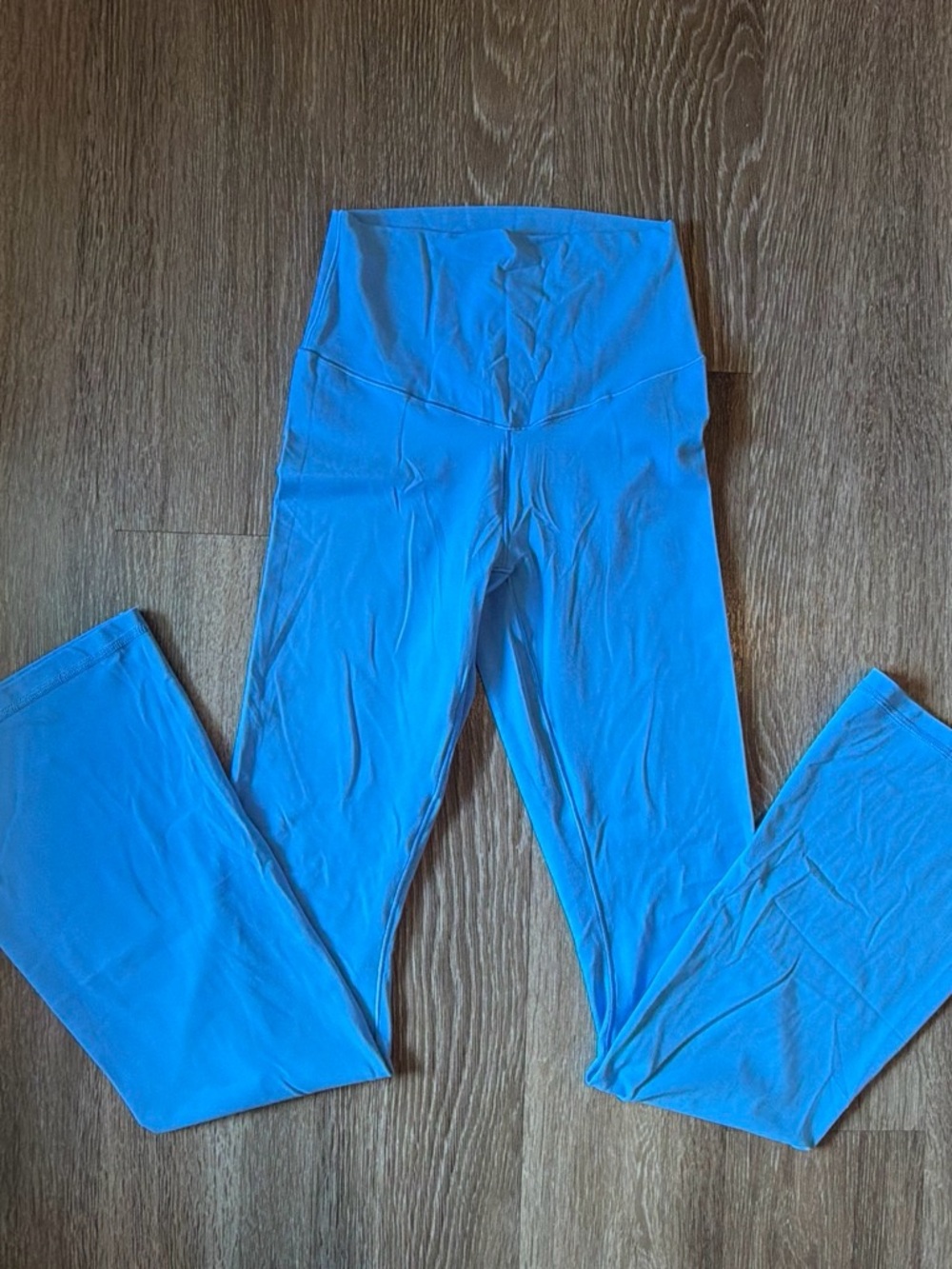 Women’s High-Waist Blue Stretch Leggings